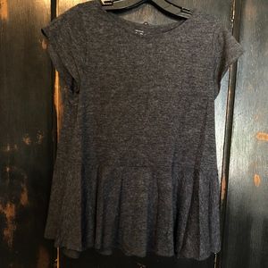 Loft Gray Peplum Top